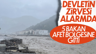 5 bakan, Batı Karadeniz'deki sel bölgesinde