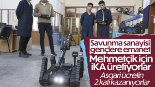 Ankara'da meslek lisesi öğrencileri, Mehmetçik için robot parçası üretiyor