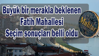 Ardeşen Fatih Mahallesi Muhtarlık Seçiminin Sonucu Belli Oldu.