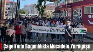 Çayeli’nde "bağımlılıkla mücadele yürüyüşü" yapıldı