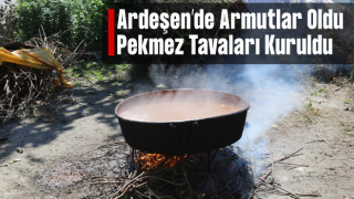 Ardeşen’de Pekmez Tavaları Kuruldu.