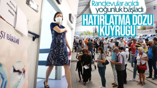 Hastanelerde koronavirüse karşı hatırlatma dozu kuyruğu