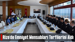 Rize’de 19 Emniyet Mensubu Terfi Aldı