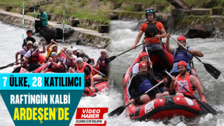 Rize'de ülkeler arası rafting yarışması yapıldı