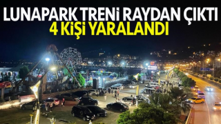 Lunapark treni raydan çıktı 4 kişi yaralandı