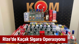 Rize’de Kaçak Sigara ve İçki Operasyonu: 2 Gözaltı