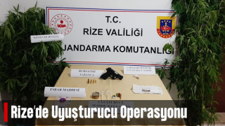 Rize'de uyuşturucu operasyonu 1 gözaltı