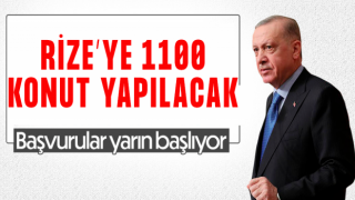 Rize'de 1100 Sosyal Konut Yapılacak.