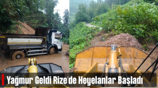 Rize’de Heyelanlar Köy Yollarını Ulaşıma Kapattı