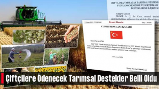 Çiftçilere Ödenecek Tarımsal Destekler Belirlendi