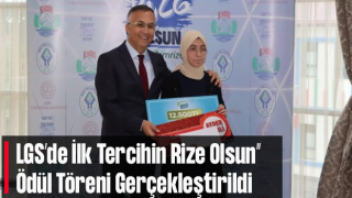 LGS’de İlk Tercihin Rize Olsun” Ödül Töreni Gerçekleştirildi