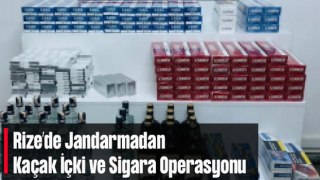 Rize’de Jandarmadan Kaçak İçki ve Sigara Operasyonu