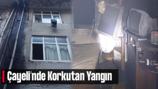 Rize’de Yabancı Uyruklu Şahısların Kaldığı Binada Yangın Çıktı: 1 Yaralı