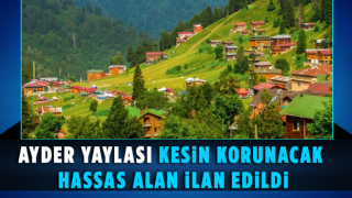 Ayder Yaylası Kesin Korunacak Hassas Alan İlan Edildi