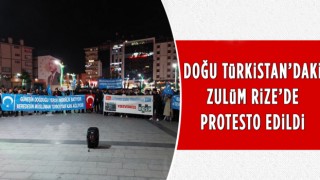Doğu Türkistan'daki Zulüm Rize'de Protesto Edildi