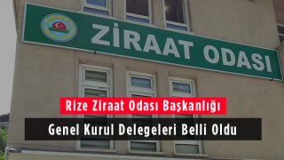 Rize Ziraat Odası Başkanlığı Genel Kurul Delegeleri Belli Oldu