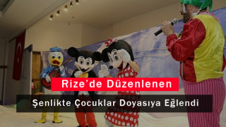 Rize'de Düzenlenen Şenlikte Çocuklar Doyasıya Eğlendi