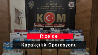 Rize’de Kaçakçılık Operasyonu