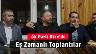 AK Parti Rize'de Eş Zamanlı Toplantılar