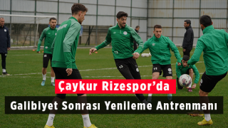 Çaykur Rizespor’da Galibiyet Sonrası Yenileme Antrenmanı