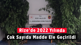 Rize'de 2022 Yılında Çok Sayıda Madde Ele Geçirildi