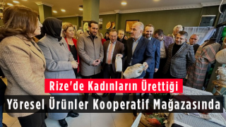 Rize'de Kadınların Ürettiği Yöresel Ürünler Kooperatif Mağazasında