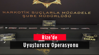 Rize'de Uyuşturucu Operasyonu