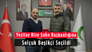 Yeşilay Rize Şube Başkanlığına Selçuk Beşikçi seçildi