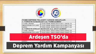 Ardeşen TSO'dan Yardım Kampanyası