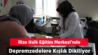 Depremzedeler Üşümesin Diye Kışlık Giysiler Dikiyorlar