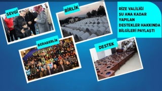 Rize Valiliği Deprem Bölgesine Verilen Destekler ile İlgili Açıklama Yaptı.