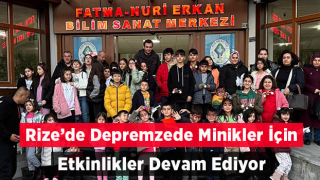 Rize'de depremzede öğrenciler için etkinlik