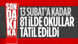 Türkiye'de okullar 13 Şubat'a kadar tatil edildi