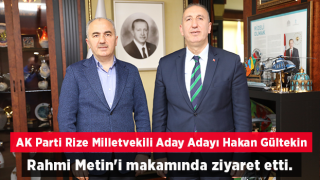 AK Parti Rize Milletvekili Aday Adayı Hakan Gültekin, Rize Belediye Başkanı Rahmi Metin'i makamında ziyaret etti.