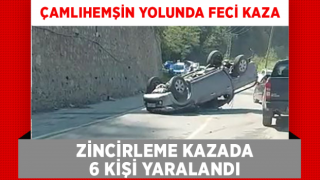 Çamlıhemşin yolunda zincirleme kaza