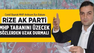 Rize Ak Parti, MHP Tabanını Üzecek Sözlerden Uzak Durmalı