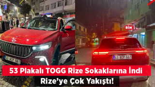 53 plakalı TOGG, Rize sokaklarına çok yakıştı!