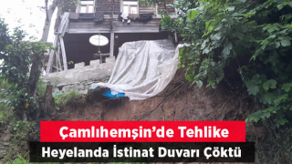 Heyelanda duvar çöktü, 1 ev tehlike atlattı