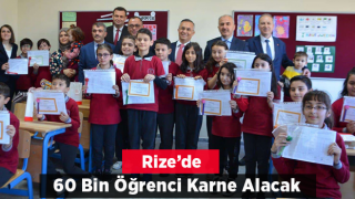 Rize'de 60 Bin Öğrenci Karne Alacak