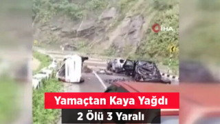 Hindistan'da yamaçtan düşen kayalar araçları ezdi: 2 ölü, 3 yaralı