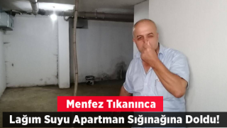 Menfez Tıkanınca Sığınağa Dolan Lağım Suyu Apartman Sakinlerinin Kabusu Oldu