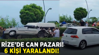 Rize’de Trafik Kazası 6 Yaralı