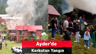 Ayder Yaylasında Bir Binada Yangın Çıktı