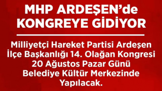 MHP Ardeşen'de Kongreye Gidiyor