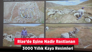 Rize'de Dünyada eşine az rastlanan 3 bin yıllık kaya resimleri bulundu