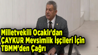 Milletvekili Ocaklı'dan ÇAYKUR Mevsimlik İşçileri İçin TBMM'den Çağrı