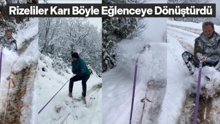 Rizeliler Karı Böyle Eğlenceye Dönüştürdü