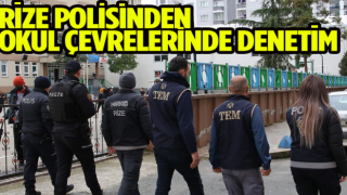 Rize Polisinden okul çevrelerinde denetim