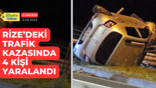 Rize’deki trafik kazasında 4 kişi yaralandı