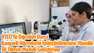 RTEÜ’lü Öğretim Üyesi Kanserli Hücrelerin İyileştirilmesine Yönelik 3B Tümör Modeli Geliştiriyor